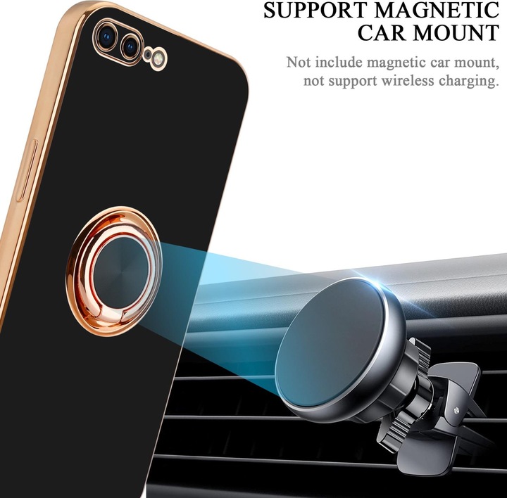 Immagine prodotto Cadorabo Custodia per Apple iPhone 7 PLUS / 7S PLUS / 8 PLUS in TPU con protezione della fotocamera e anello (Apple iPhone 7 Plus, Apple iPhone 7s Plus)