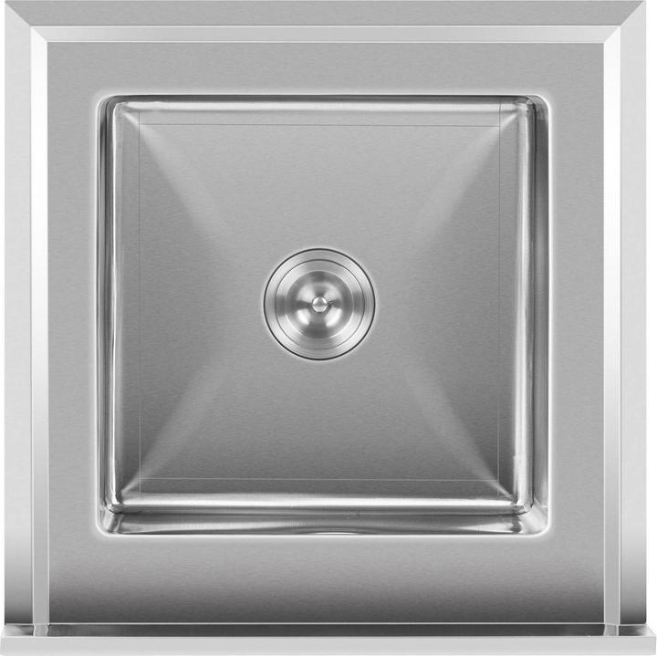 Produktbild Royal Catering Spültisch Spülbecken Edelstahlspüle Gastrospüle mit Regal Edelstahl 40x40x25,5cm (60 cm, 60 cm)