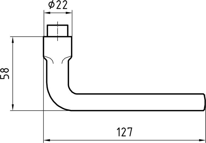 Actual product image Glutz Lever handle 5040 Mercury