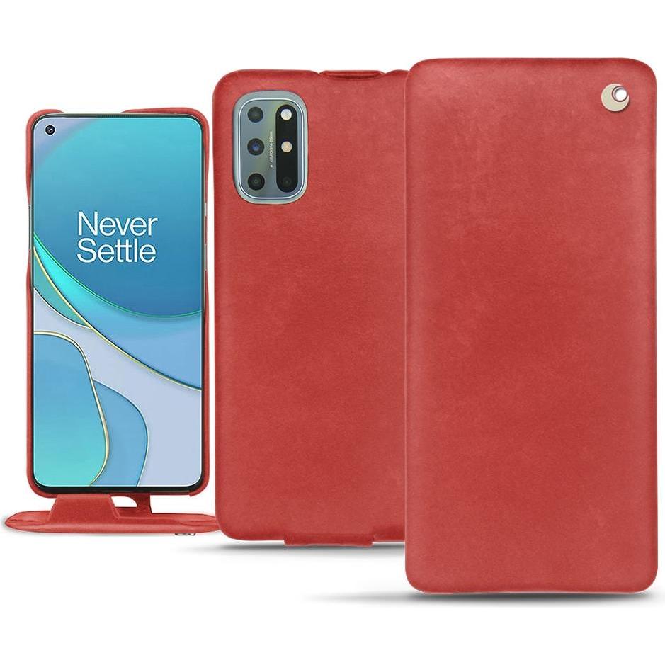 Noreve Lederschutzhülle vertikal (OnePlus 8T), Smartphone Hülle, Rot