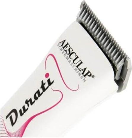 Actual product image Kerbl Akkuschermaschine Durati, weiss/schwarz mit pinkem Aufdruck, 2 Akkus (Cat, Dog)