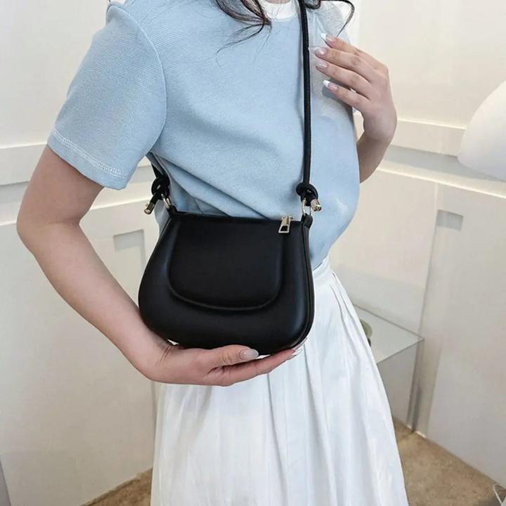 Actual product image Only-Bags.Store PU Leather Shoulder Bag Solid Colour Underarm Bag Messenger Bag Crossbody Bags