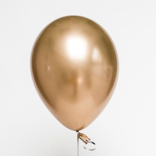 Immagine prodotto Ueli Express 50 pezzi palloncini in lattice metallico effetto lucido 30 cm oro