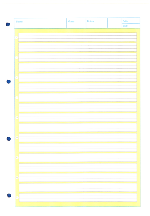 Produktbild Oxford Arbeitsblätterblock, A4, Lineatur 2 (A4, Liniert, Harter Einband)
