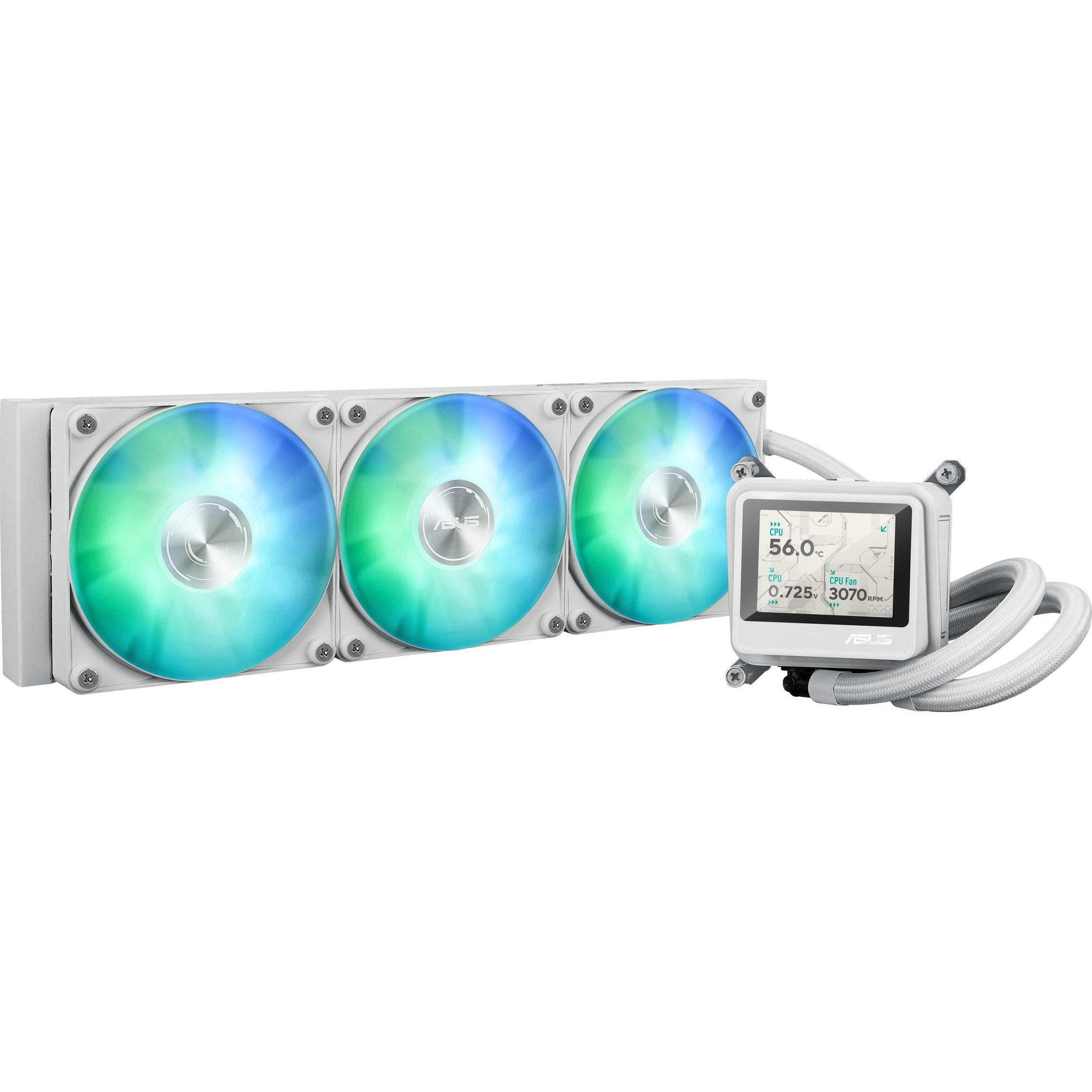 ASUS Wak Max Gaming Lc 360 Argb LCD Wht, CPU Wasserkühler, Weiss