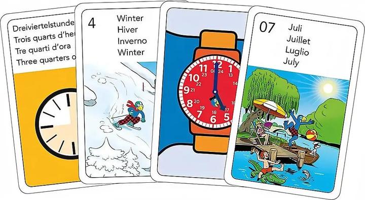 Actual product image Globi educational game Time (German)