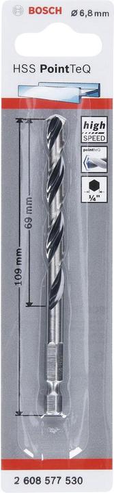 Produktbild Bosch Professional Zubehör HSS PointTeQ Sechskantbohrer 6,8 mm (6.8 mm)