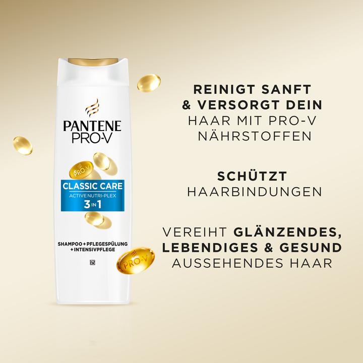 Actual product image Pantene Classic Care 3 in 1 (250 ml, Liquid shampoo)
