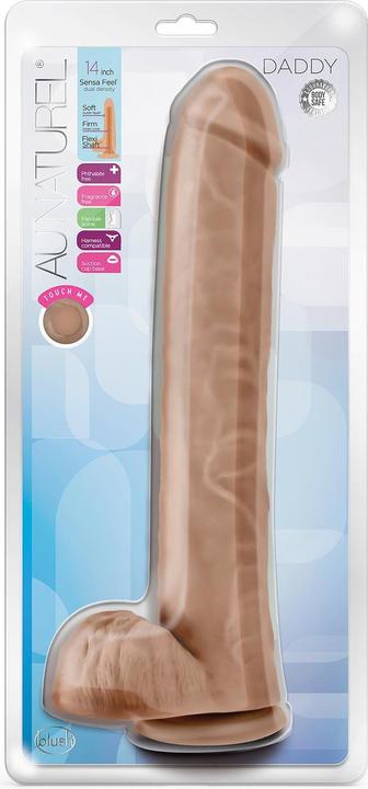Image du produit Blush Novelties Au Naturel Daddy Réaliste 14 Inch Suction Cup Harness Compatible FlexiShaft Sensa F