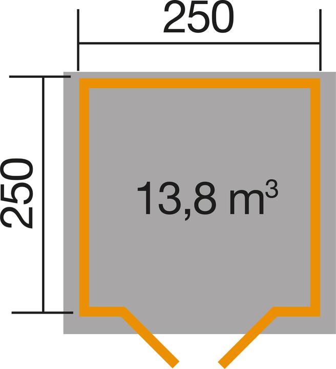 Produktbild Weka Holzbau 209 Gr. 2 250 x 250 cm lichtgrau