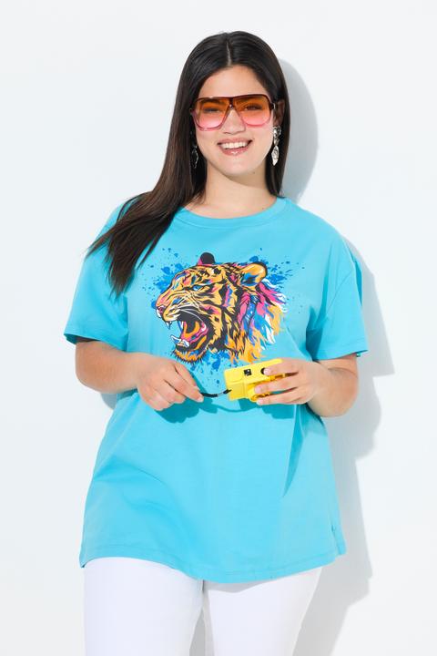 Actual product image Angel of Style T-Shirt, Boxy Fit, farbiger Tigerkopf (58)