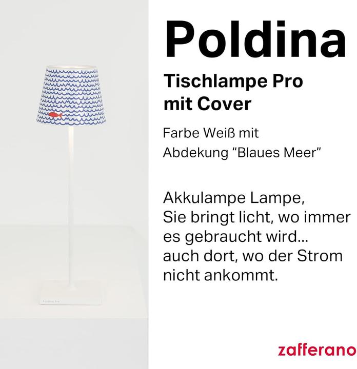 Actual product image Zafferano Poldina Pro Lamp with Shade