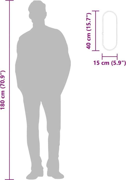 Immagine prodotto vidaXL Wandspiegel (40 x 15 cm)