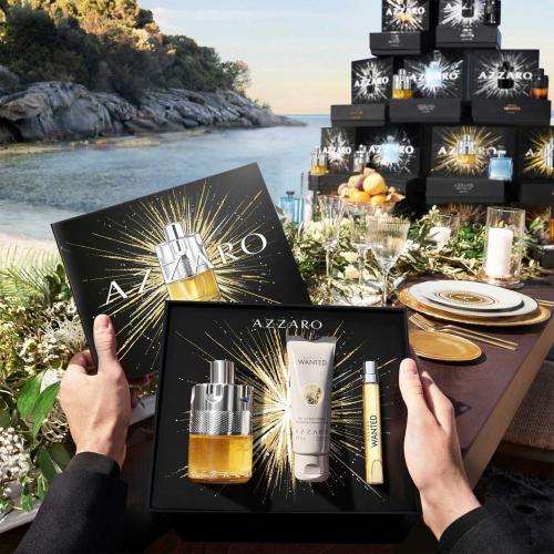 Produktbild Azzaro Wanted Gift set EDT 100 ml. miniature EDT 10 ml and hair and body shampoo 75 ml 100ml (Parfum set)