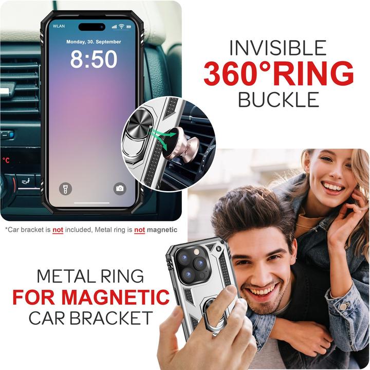 Image du produit Nalia Étui antichoc Military-Style Ring (Apple iPhone 16 Pro)