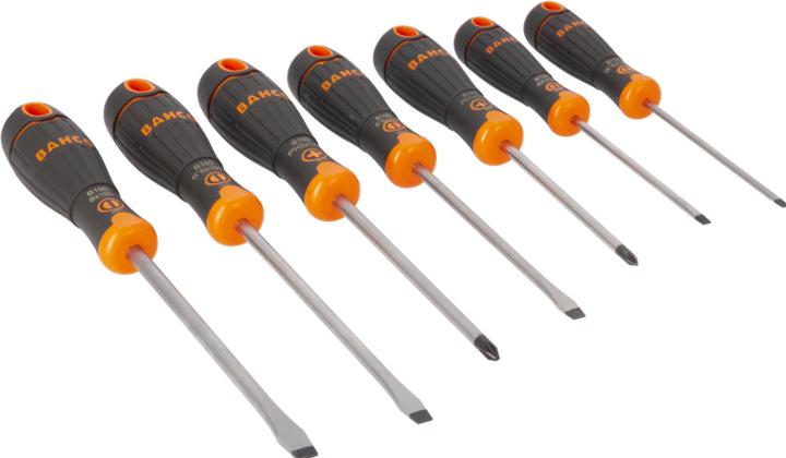 Actual product image Bahco 7pcs Screwdriver Set Slotted/Ph (Phillipps cross recess (PH))
