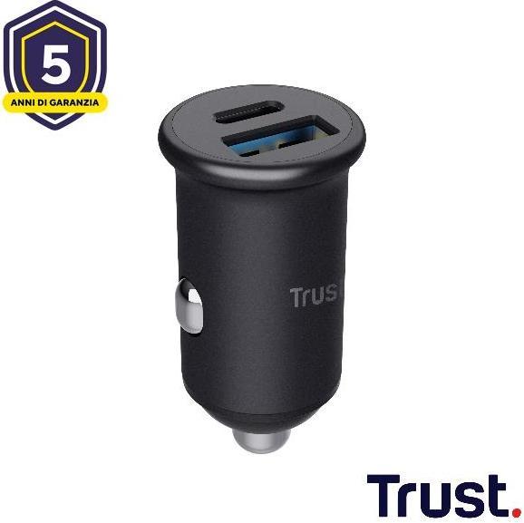 Produktbild Trust USB-C Pdusb-A Qc3 Car Charger
