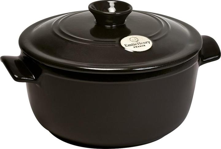 Emile Henry EH794525 Saucepan round Ø220mm 4525-79 Fusain (Casserole + Stewpot, Pot, 22 x 15 cm)