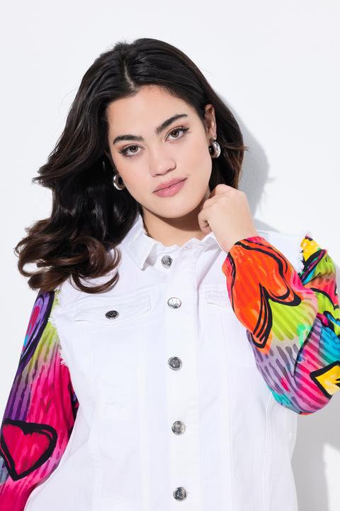 Produktbild Angel of Style Jeansweste, offene Kanten, gerundeter Saum (52)