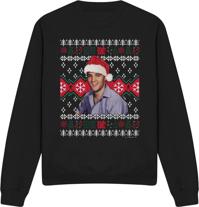 Produktbild Elvis Ugly Sweatshirt weihnachtliches Design (L)
