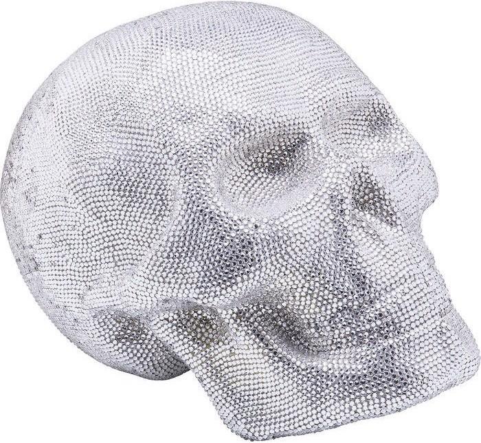 Kare Design Objet décoratif Crystal Skull argenté GM