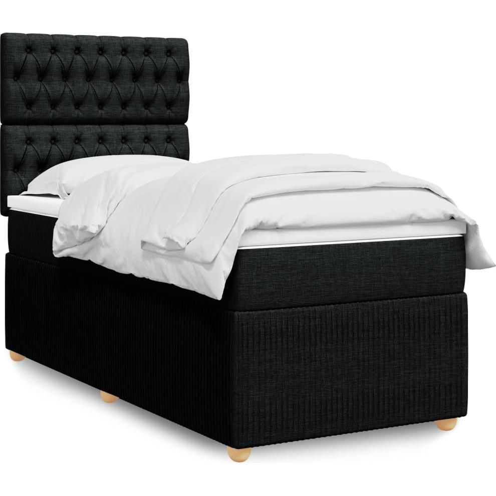 VidaXL, Bett, Bo x springbett mit Matratze 100 x 200 cm Stoff (100 x 200 cm)