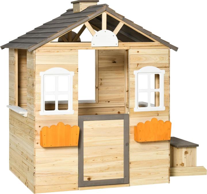 Image du produit Outsunny Maison de jeux pour enfants avec support pour pots de fleurs