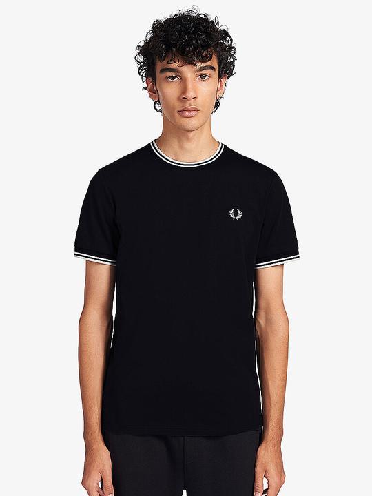 Actual product image Fred Perry Double stripe T-shirt (S)