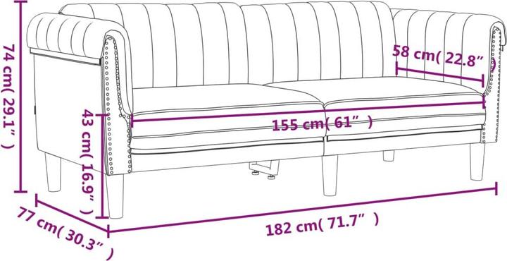 Produktbild vidaXL Sofa (3-Sitzer)