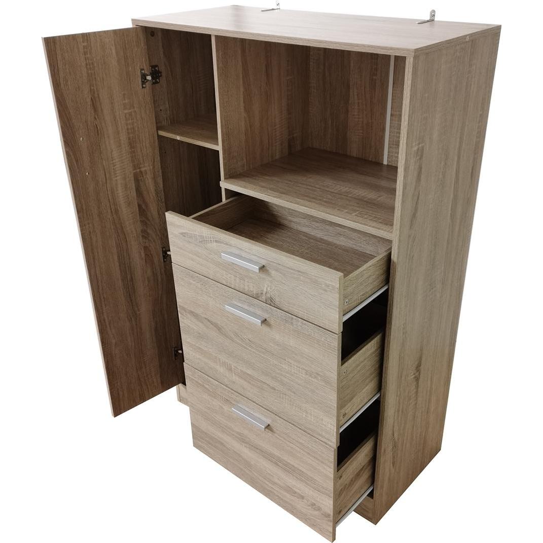 Thumbnail - HTI-Living, Regal, Küchenschrank Sonoma Blanca L (84.5 x 40 x 133 cm)