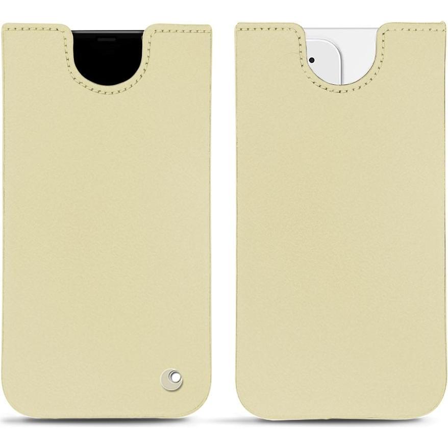 Noreve Lederschutzhülle (Apple iPhone 12 mini), Smartphone Hülle, Beige