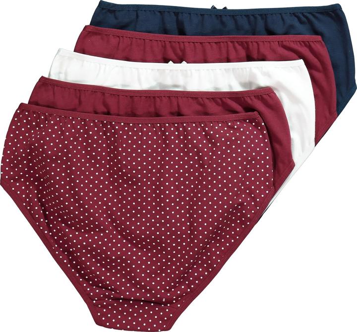 Produktbild Ulla Popken Midislips, 5er-Pack, Punkte/einfarbig (46, 48)