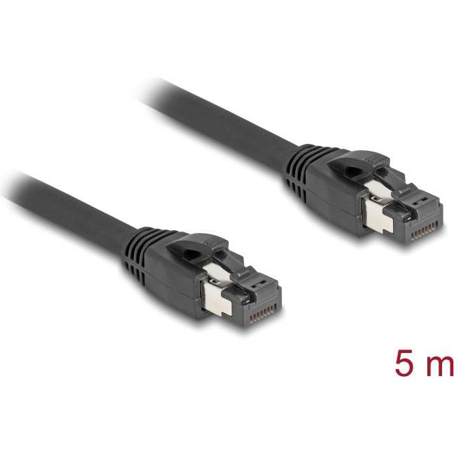 Thumbnail - Delock RJ45 Netzwerkkabel Cat.8.1 S/FTP 5 m bis 40 Gbps schwarz (S/FTP, CAT8.1, 5 m), Netzwerkkabel