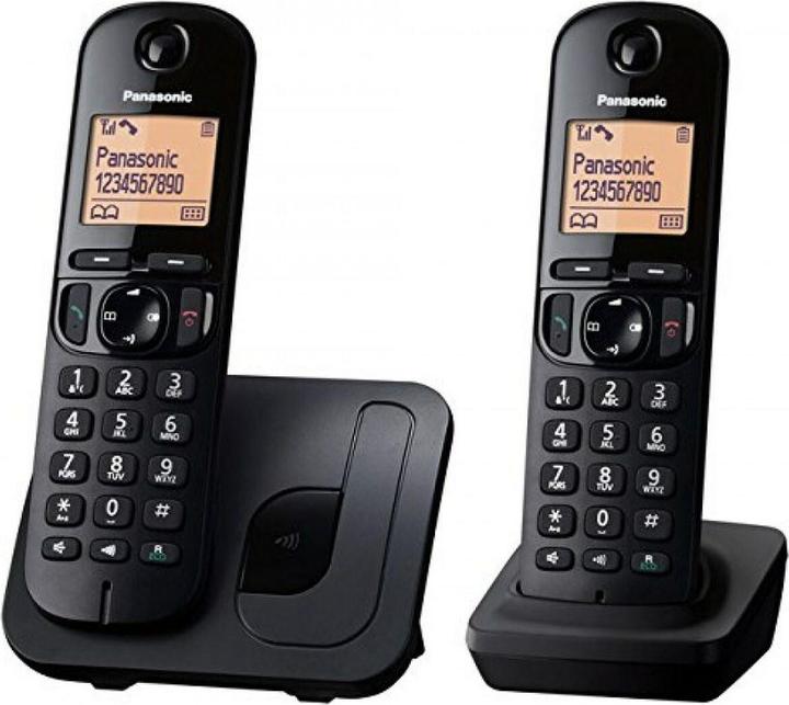 Actual product image Panasonic KX-TGC212 DECT telephone Caller ID Black