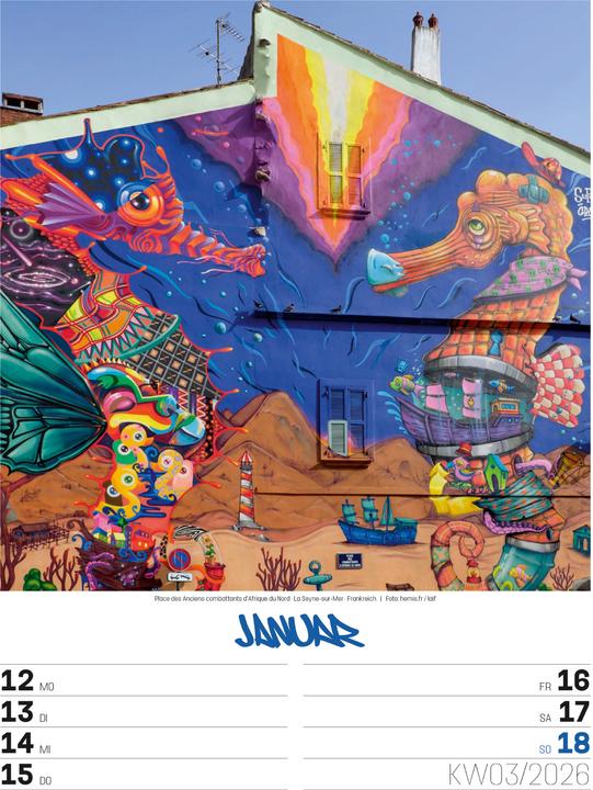 Actual product image Street Art - Graffiti - Wochenplaner Kalender 2026 (25 x 33 cm)