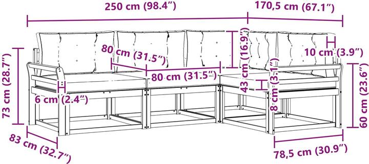Produktbild vidaXL Outdoor-Sofa