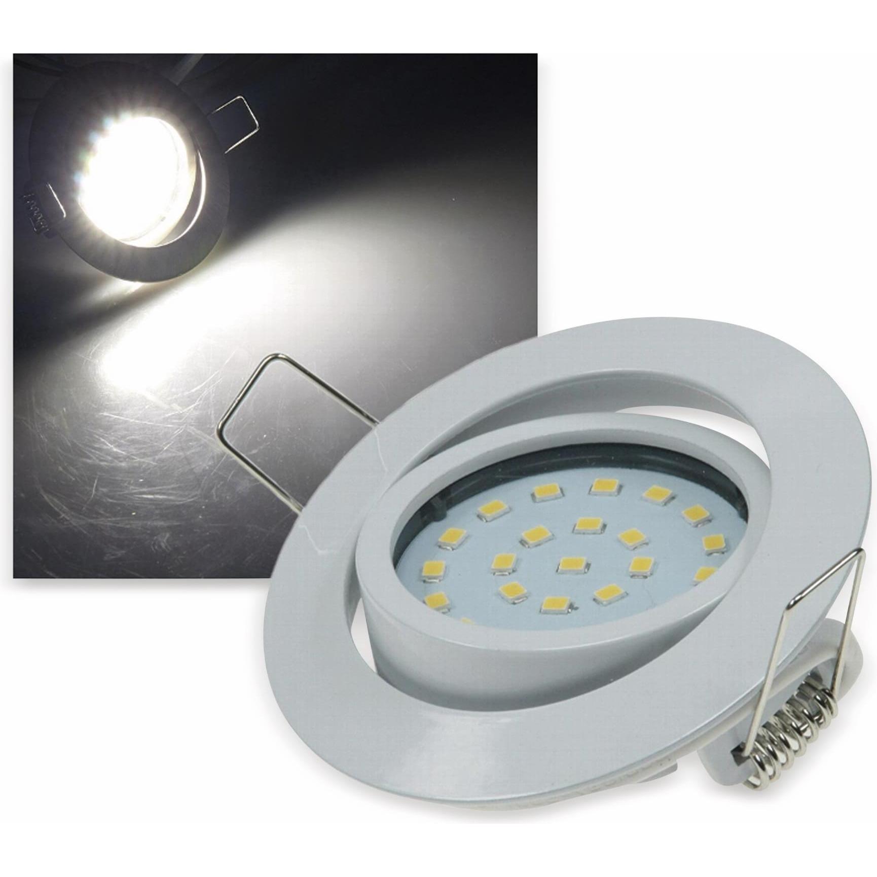 Thumbnail - Chilitec, Wandleuchte + Deckenleuchte, LED-Einbauleuchte "Flat-26" EEK F, 4 W, 350 lm, 4000 K, weiss (350 lm)