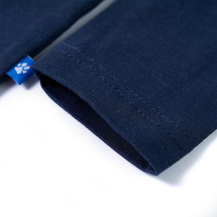 Immagine prodotto VidaXL Camicia da bambino a maniche lunghe blu navy melange 116,Materiale: 100 (116)
