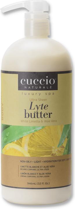 Immagine prodotto Cuccio Lyte Butter Lotion - White Limetta & Aloe Vera (Lozione corpo, 946 ml)