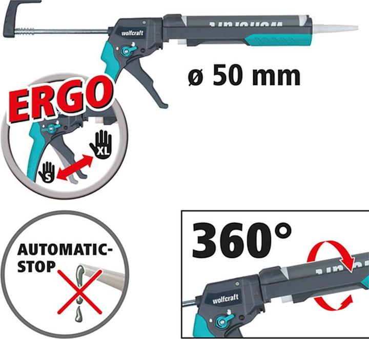 Image du produit wolfcraft Pistolet pour cartouche MG 400 ERGO