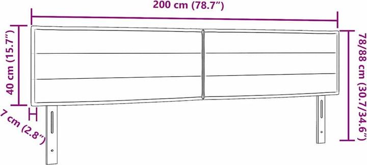 Produktbild VidaXL Schwarzer Bettrahmen (200 x 7 x 88 cm)
