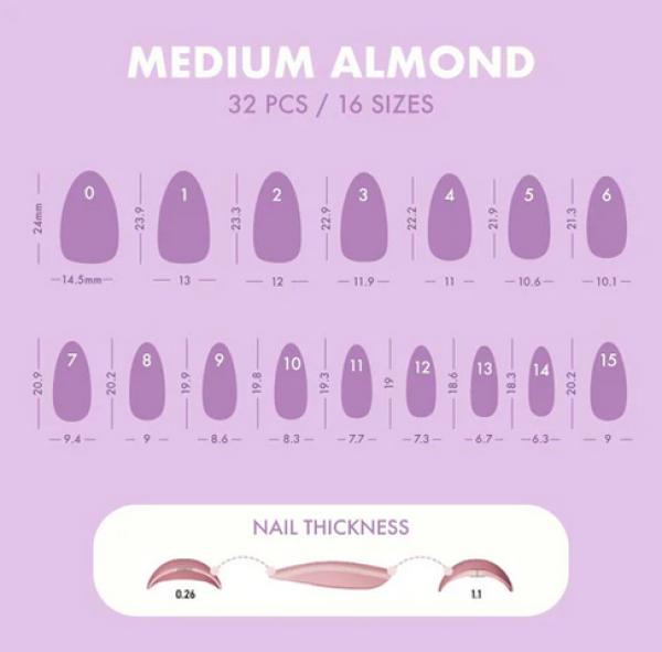 Actual product image MoYou London Soft Gel Press-Ons (Artificial nails, Timeless Tips)