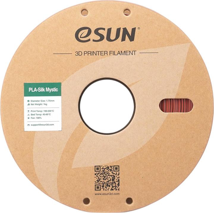 Produktbild eSUN ePLA-Silk Mystic Gold-Silber-Kupfer Filament 1.75mm 1Kg (PLA, 1.75 mm, 1000 g, Mehrfarbig)