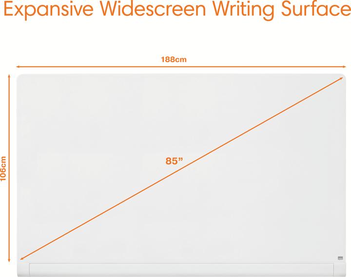 Actual product image Nobo Glass panel Diamond rounded corners (188.50 x 106 cm)