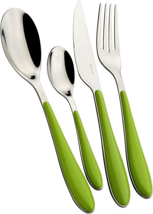 Bugatti GGAU023F50 Gioia Dinner Service SANSteel 22 x 8 x 30 cm Green 24 Pieces (24 Stk.)
