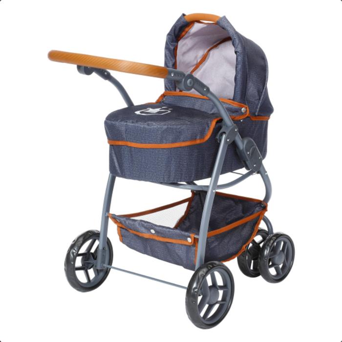 Actual product image Knorrtoys Doll carriage Kombi Coco Krone jeans, 55x43x81 cm, doll carriage and buggy, from 3 years