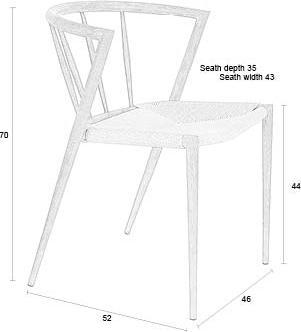 Productafbeelding White Label Living Che Stoel