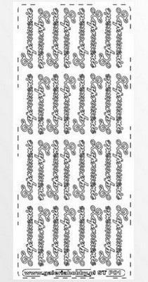 Galeria Hobby Durchbrochener Aufkleber, 32 Stück, silberne Einladung