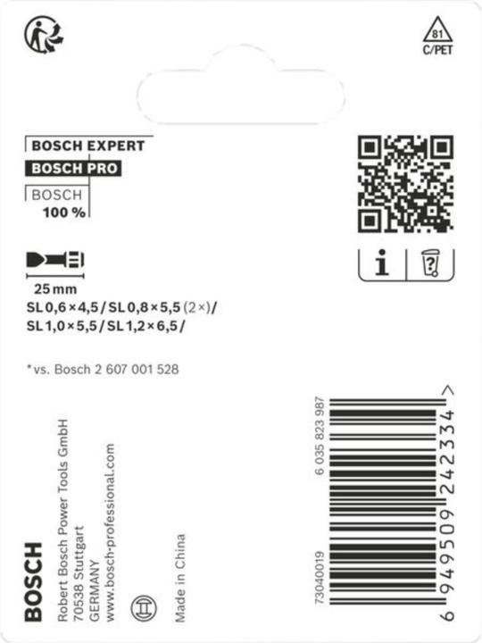 Produktbild Bosch Professional Zubehör PRO Slotted Impact Bit (Schraubschlitz)
