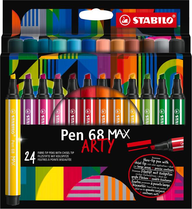 Actual product image STABILO PEN 68 MAX ARTY - fibre-tip pens (24 colours, 24 x)